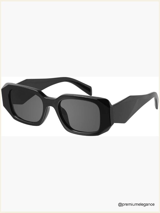 Trendy Rectangular Sunglasses with UV400 Protection Retro Vintage Style main image 5